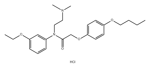 Acetamide, 2-(p-butoxyphenoxy)-N-(2-(dimethylamino)ethyl)-N-(m-ethoxyphenyl)-, hydrochloride 结构式