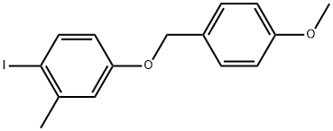 1-Iodo-4-[(4-methoxyphenyl)methoxy]-2-methylbenzene 结构式