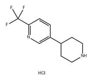 5-(哌啶-4-基)-2-(三氟甲基)吡啶盐酸盐 结构式