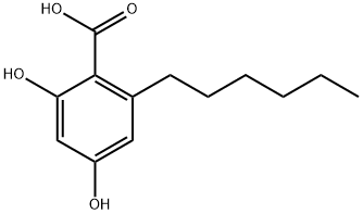 2,4-二羟基-6-己基-苯甲酸 结构式