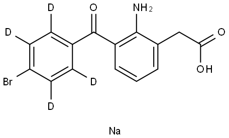 溴芬酸D4钠盐 结构式