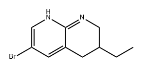 6-溴-3-乙基-1,2,3,4-四氢-1,8-萘啶 结构式