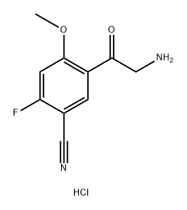 2-氟-5-甘氨酰-4-甲氧基苄腈盐酸盐 结构式
