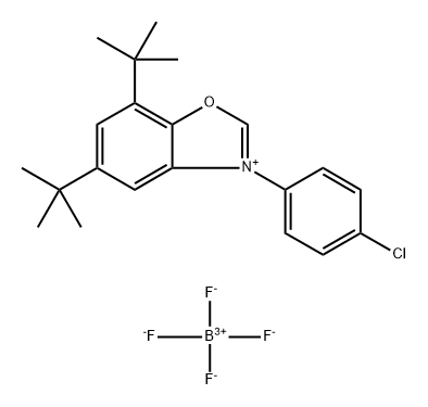5,7-二叔丁基-3-(4-氯苯基)苯并[D]恶唑-3-鎓四氟硼酸盐 结构式