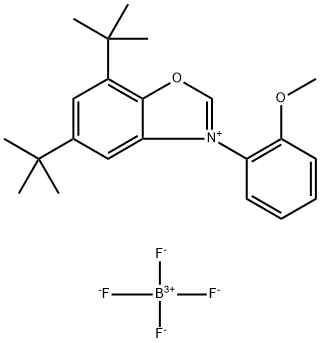 Benzoxazolium, 5,7-bis(1,1-dimethylethyl)-3-(2-methoxyphenyl)-, tetrafluoroborate(1-) (1:1) 结构式