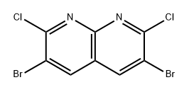 3,6-二溴-2,7-二氯-1,8-萘啶 结构式