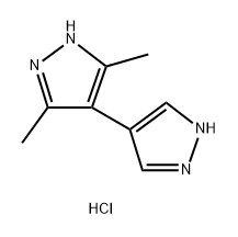 3,5-二甲基-1H,1'H-4,4'-联吡唑盐酸盐 结构式