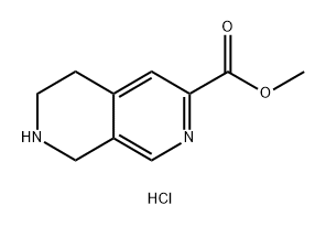 5,6,7,8-四氢-2,7-萘啶-3-羧酸甲酯盐酸盐 结构式