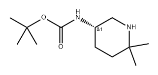 (S)-叔丁基(6,6-二甲基哌啶-3-基)氨基甲酸酯 结构式