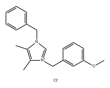 1-苄基-3-(3-甲氧基苄基)-4,5-二甲基-1H-咪唑-3-鎓氯化物 结构式