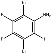 2,5-二溴-3,4-二氟-6-碘苯胺 结构式