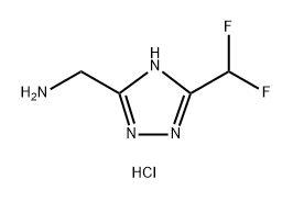 (5-(二氟甲基)-4H-1,2,4-三唑-3-基)甲胺盐酸盐 结构式