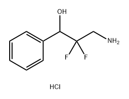 3-amino-2,2-difluoro-1-phenylpropan-1-ol hydrochloride 结构式