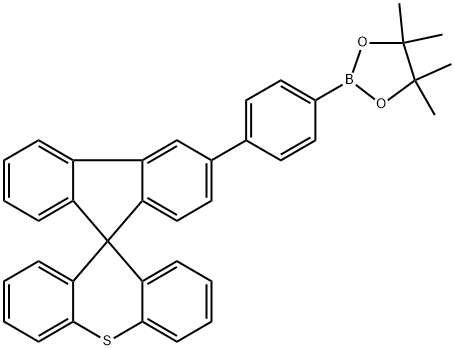 3-(4-硼酸频那醇酯)苯基]-螺[9H-芴-9,9′-[9H]硫杂蒽] 结构式