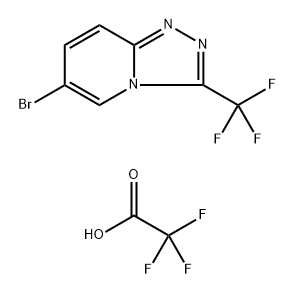 6-bromo-3-(trifluoromethyl)-[1,2,4]triazolo[4,3-a]pyridine 2,2,2-trifluoroacetate 结构式