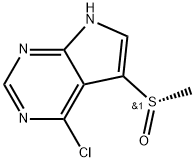 (S)-4-chloro-5-(methylsulfinyl)-7H-pyrrolo[2,3-d]pyrimidine 结构式