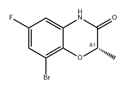 (S)-8-溴-6-氟-2-甲基-2H-苯并[B][1,4]噁嗪-3(4H)-酮 结构式