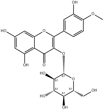 柽柳素-3-O-葡萄糖苷 结构式