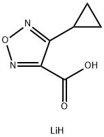 4-环丙基-1,2,5-噁二唑-3-羧酸锂盐 结构式