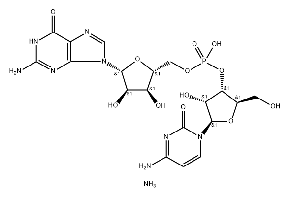 CYTIDYLYL(3'-5')GUANOSINE AMMONIUM 结构式