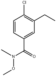 4-Chloro-3-ethyl-N-methoxy-N-methylbenzamide 结构式