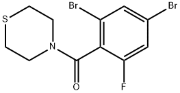 (2,4-Dibromo-6-fluorophenyl)(thiomorpholino)methanone 结构式