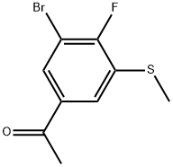 1-(3-Bromo-4-fluoro-5-(methylthio)phenyl)ethanone 结构式