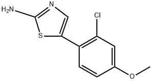 5-(2-Chloro-4-methoxyphenyl)thiazol-2-amine 结构式