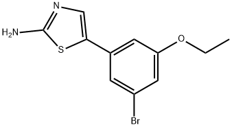 5-(3-Bromo-5-ethoxyphenyl)thiazol-2-amine 结构式