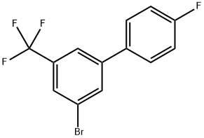 3-Bromo-4'-fluoro-5-(trifluoromethyl)-1,1'-biphenyl 结构式