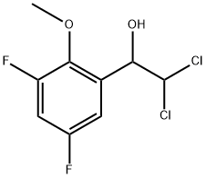 2,2-Dichloro-1-(3,5-difluoro-2-methoxyphenyl)ethanol 结构式