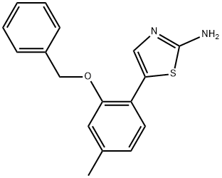 5-(2-(Benzyloxy)-4-methylphenyl)thiazol-2-amine 结构式