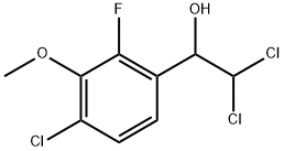 2,2-Dichloro-1-(4-chloro-2-fluoro-3-methoxyphenyl)ethanol 结构式