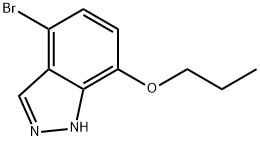 4-溴-7-丙氧基-1H-吲唑 结构式