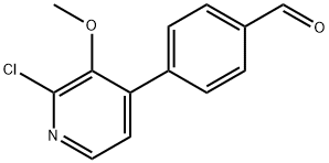 4-(2-Chloro-3-methoxypyridin-4-yl)benzaldehyde 结构式