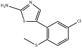 5-(5-Chloro-2-(methylthio)phenyl)thiazol-2-amine 结构式
