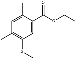 Ethyl 2,4-dimethyl-5-(methylthio)benzoate 结构式