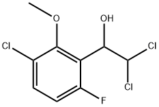 2,2-Dichloro-1-(3-chloro-6-fluoro-2-methoxyphenyl)ethanol 结构式