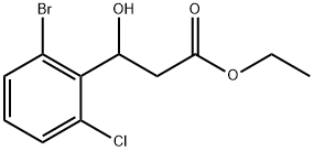 Ethyl 3-(2-bromo-6-chlorophenyl)-3-hydroxypropanoate 结构式