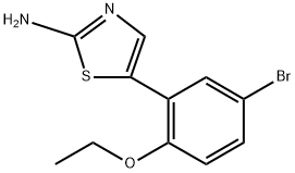 5-(5-Bromo-2-ethoxyphenyl)thiazol-2-amine 结构式