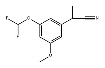 2-[3-(difluoromethoxy)-5-methoxy-phenyl]propanenitrile 结构式