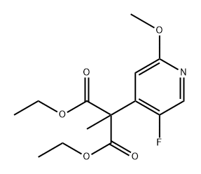 diethyl 2-(5-fluoro-2-methoxy-4-pyridyl)-2-methyl-propanedioate 结构式