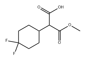 2-(4,4-二氟环己基)-3-甲氧基-3-氧代丙酸 结构式