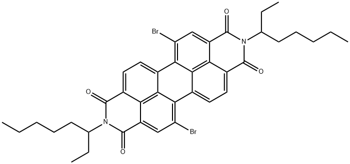 1,7-二溴代苝酰亚胺衍生物 结构式