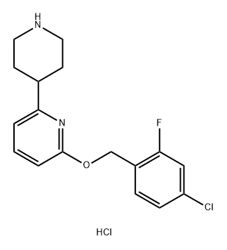 2-((4-chloro-2-fluorobenzyl)oxy)-6-(piperidin-4-yl)pyridine dihydrochloride 结构式