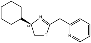 (R)-4-环己基-2-(吡啶-2-基甲基)-4,5-二氢恶唑 结构式