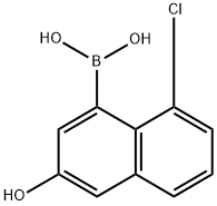 (8-氯-3-羟基萘-1-基)硼酸 结构式