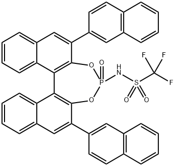 N-((11BS)-2,6-二(萘-2-基)-4-氧化二萘并[2,1-D:1',2'-F][1,3,2]二氧杂磷杂环庚-4-基)-1,1,1-三氟甲磺酰胺 结构式