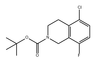 5-氯-8-氟-3,4-二氢异喹啉-2(1H)-羧酸叔丁酯 结构式