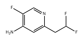 2-(2,2-二氟乙基)-5-氟吡啶-4-胺 结构式